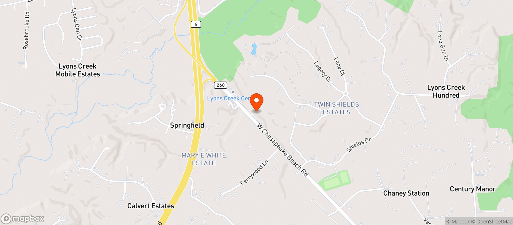 Map showing R & J Liquor