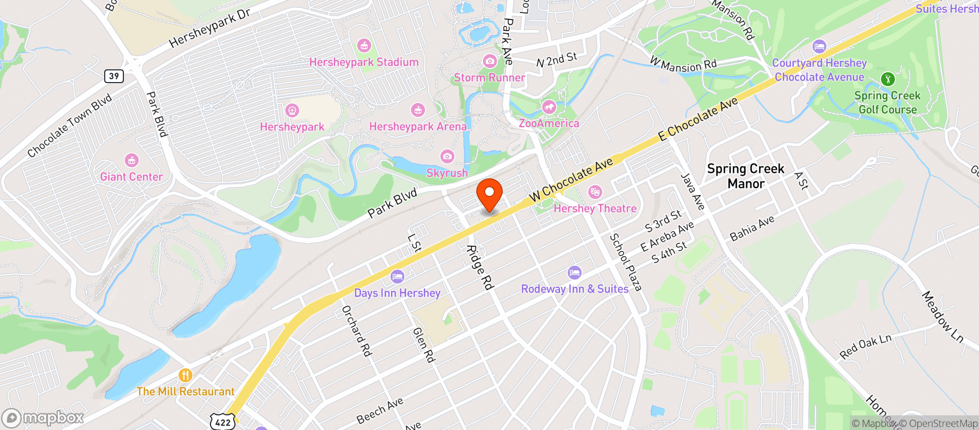 Map showing Primanti Bros. Restaurant And Bar