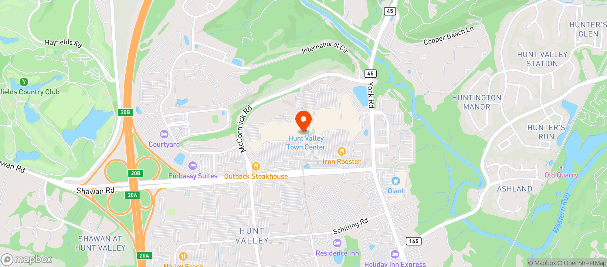 Map showing California Pizza Kitche #249