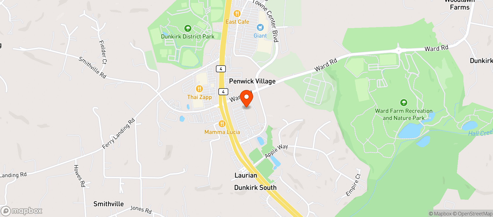 Map showing Apple Greene Wine & Spirits