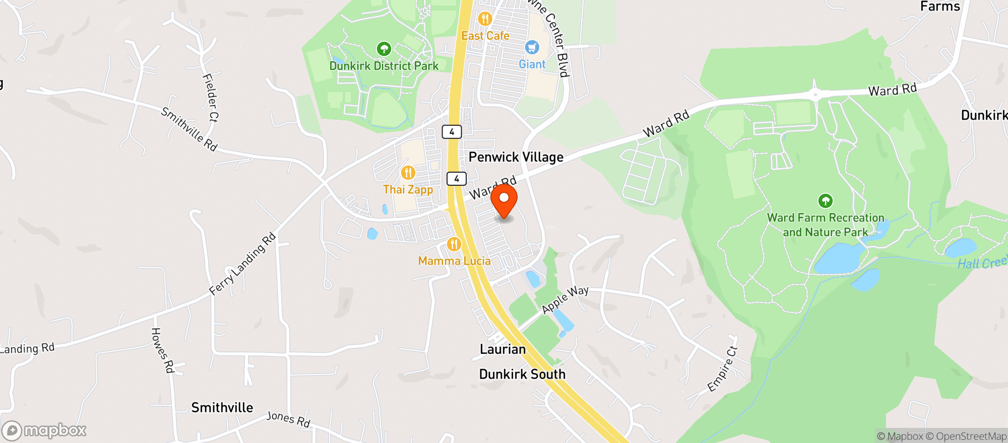 Map showing Harris Teeter
