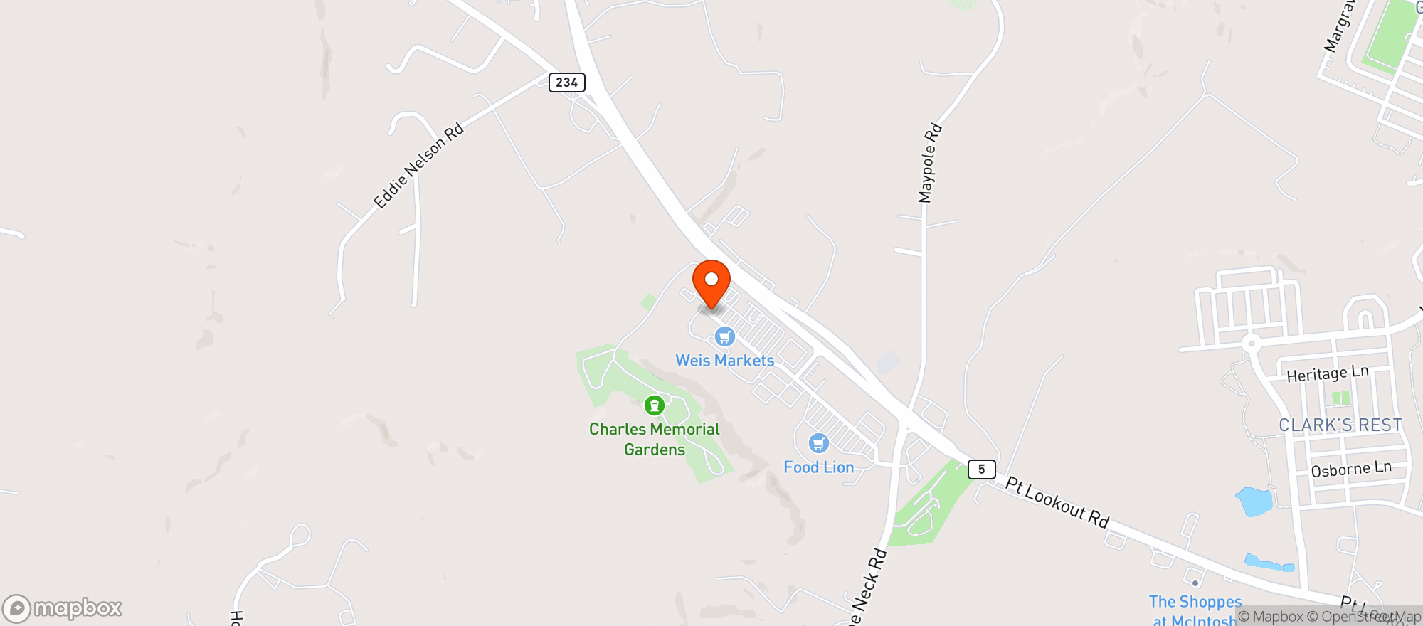 Map showing FINE WINE & SPIRITS
