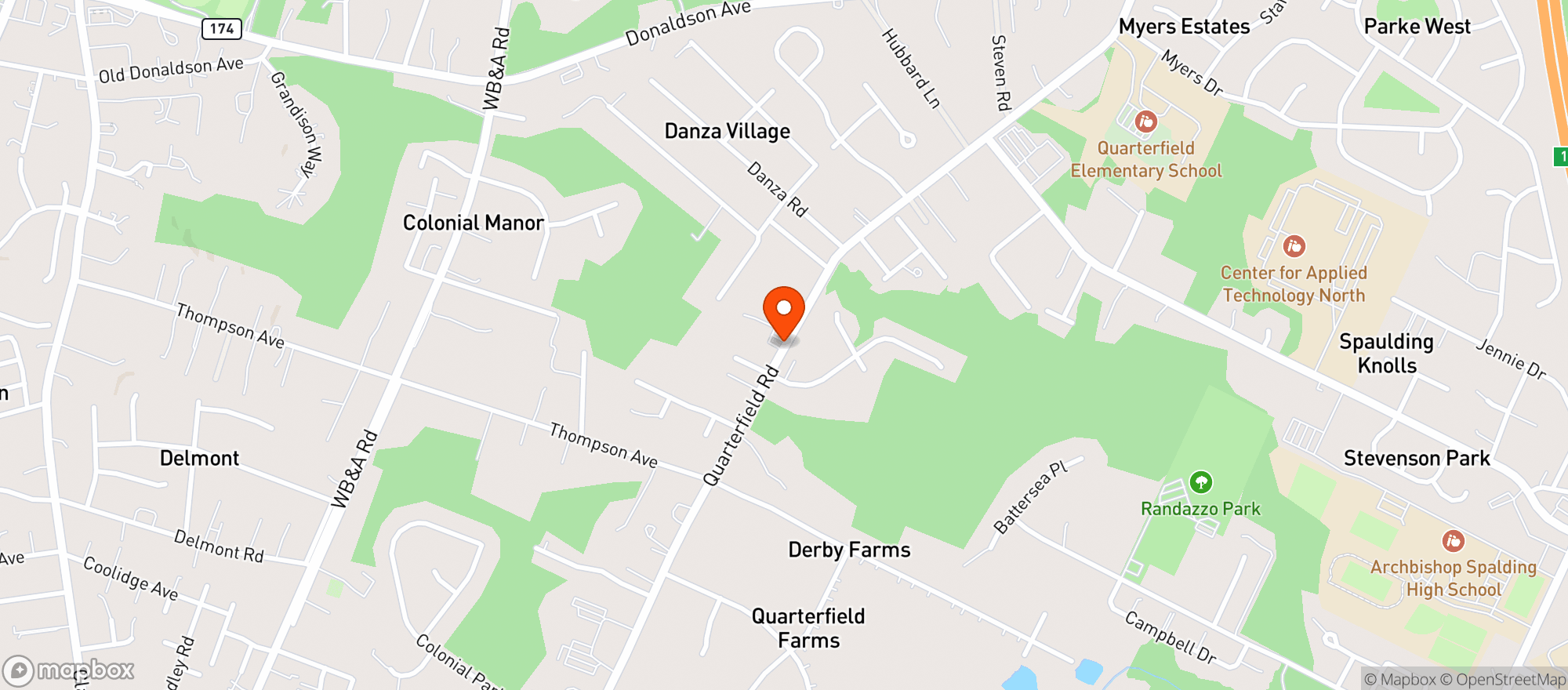 Map showing American Legion