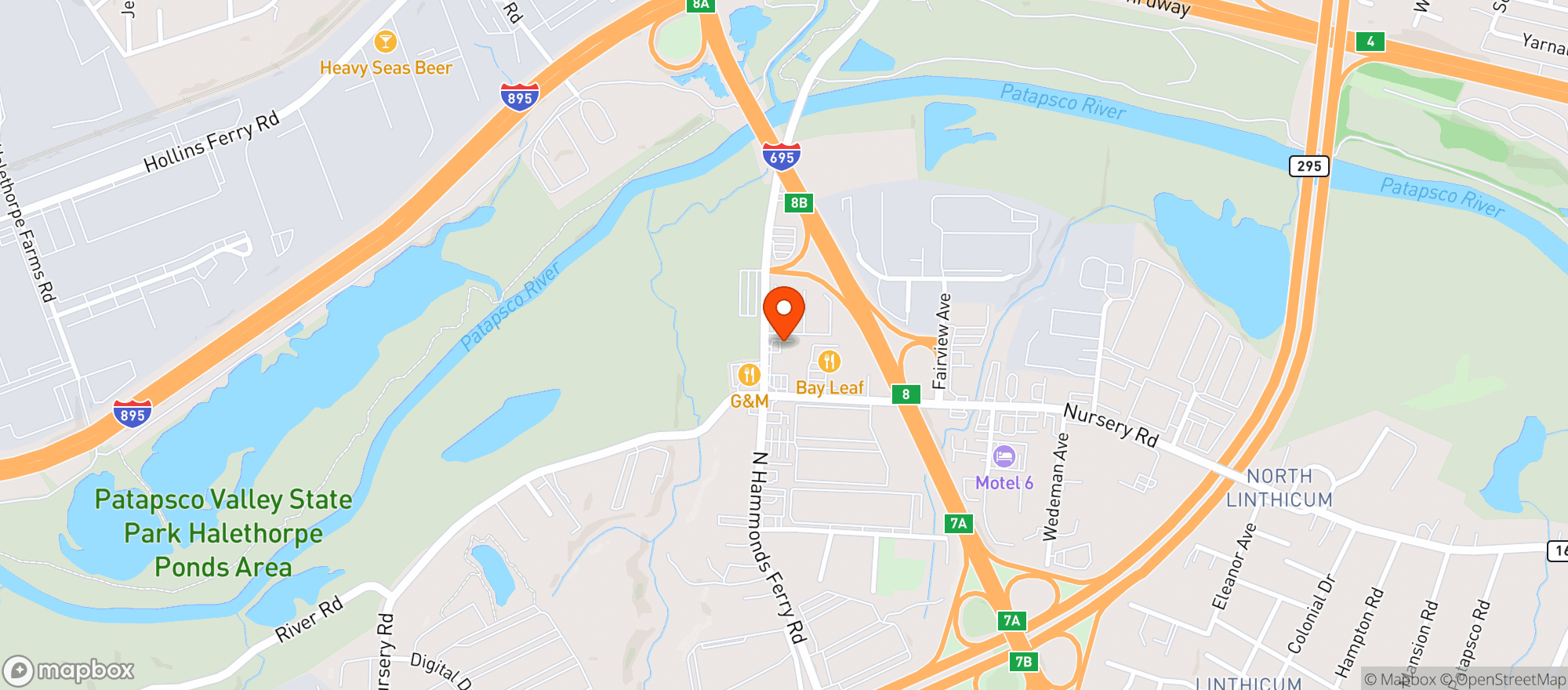 Map showing Whitey's Liquors