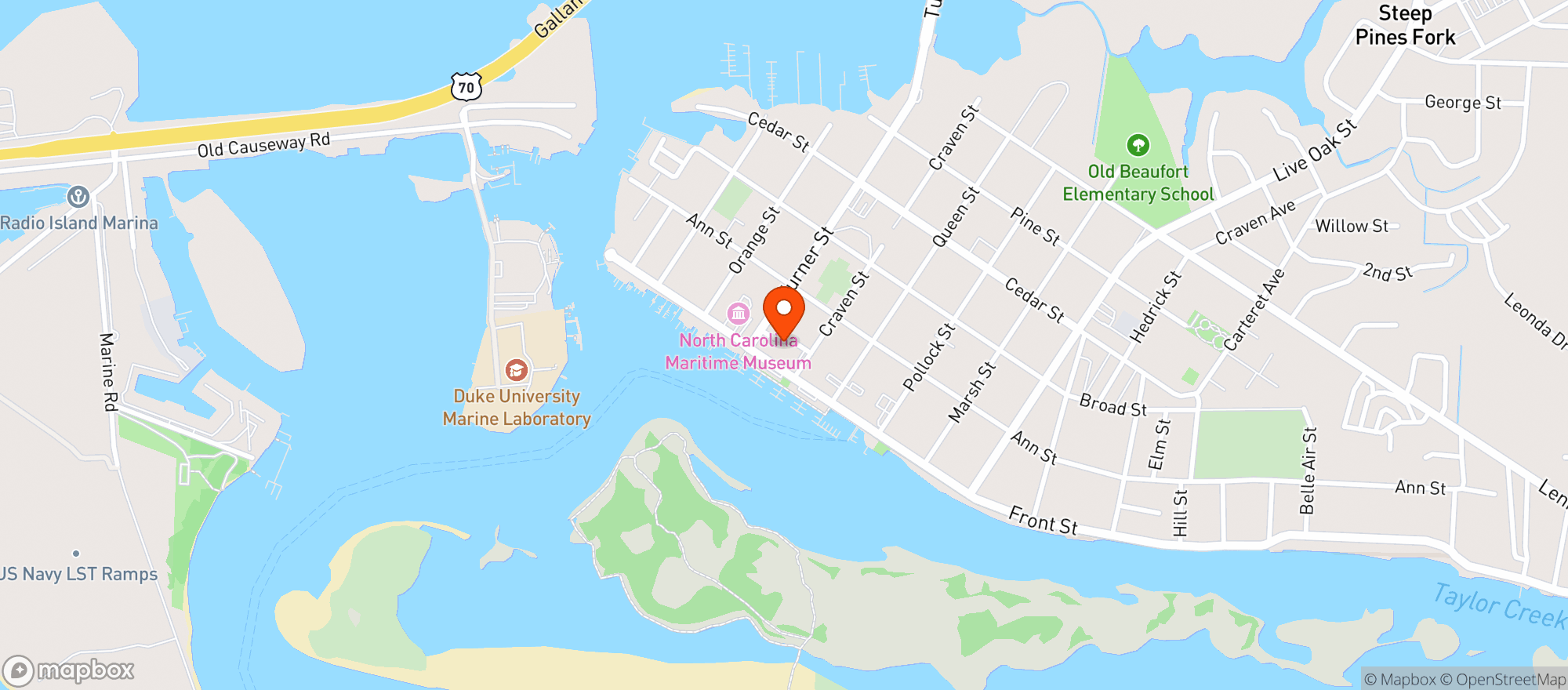 Map showing Periwinkle -Beaufort