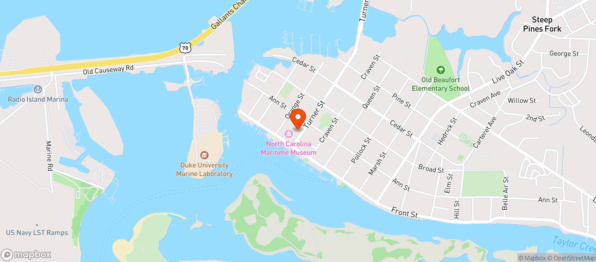 Map showing Fishtowne Brew House