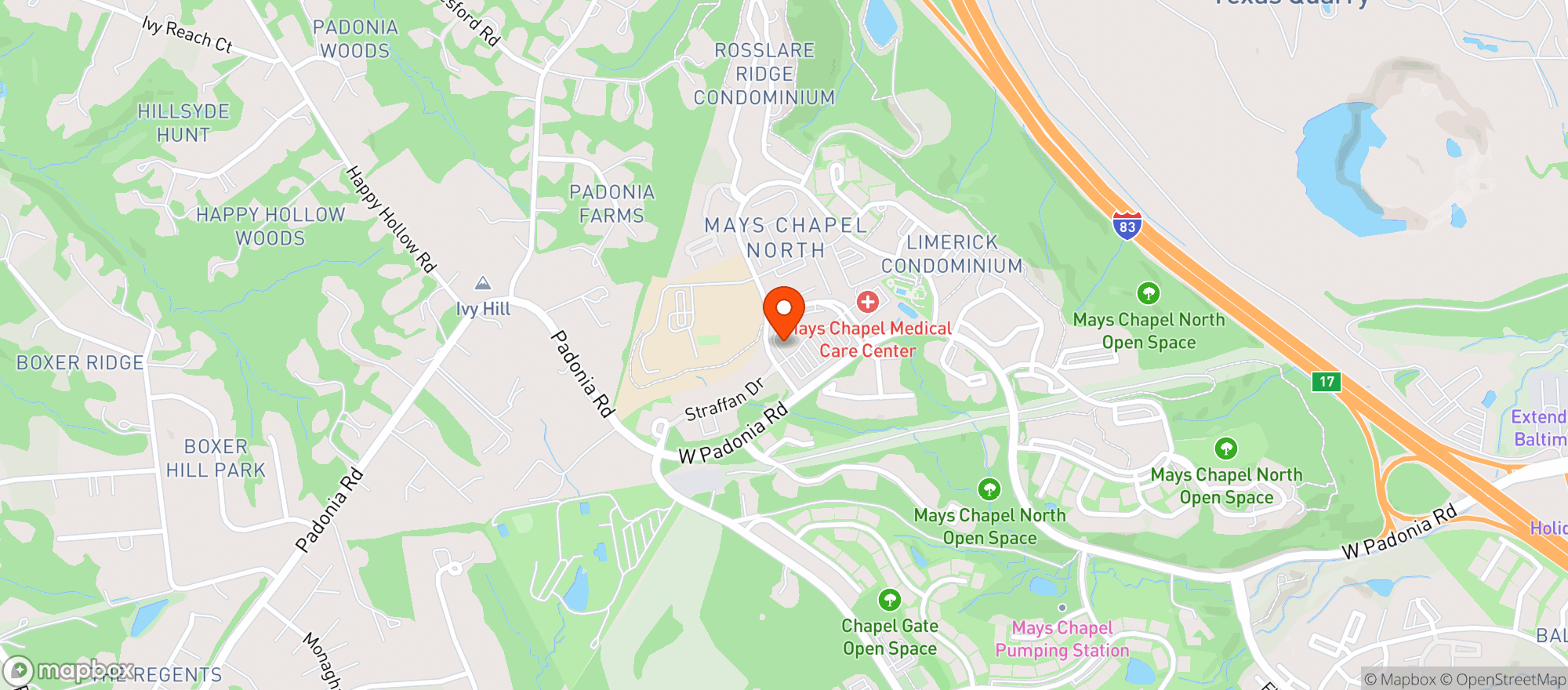 Map showing Graul's Market - May's Chapel