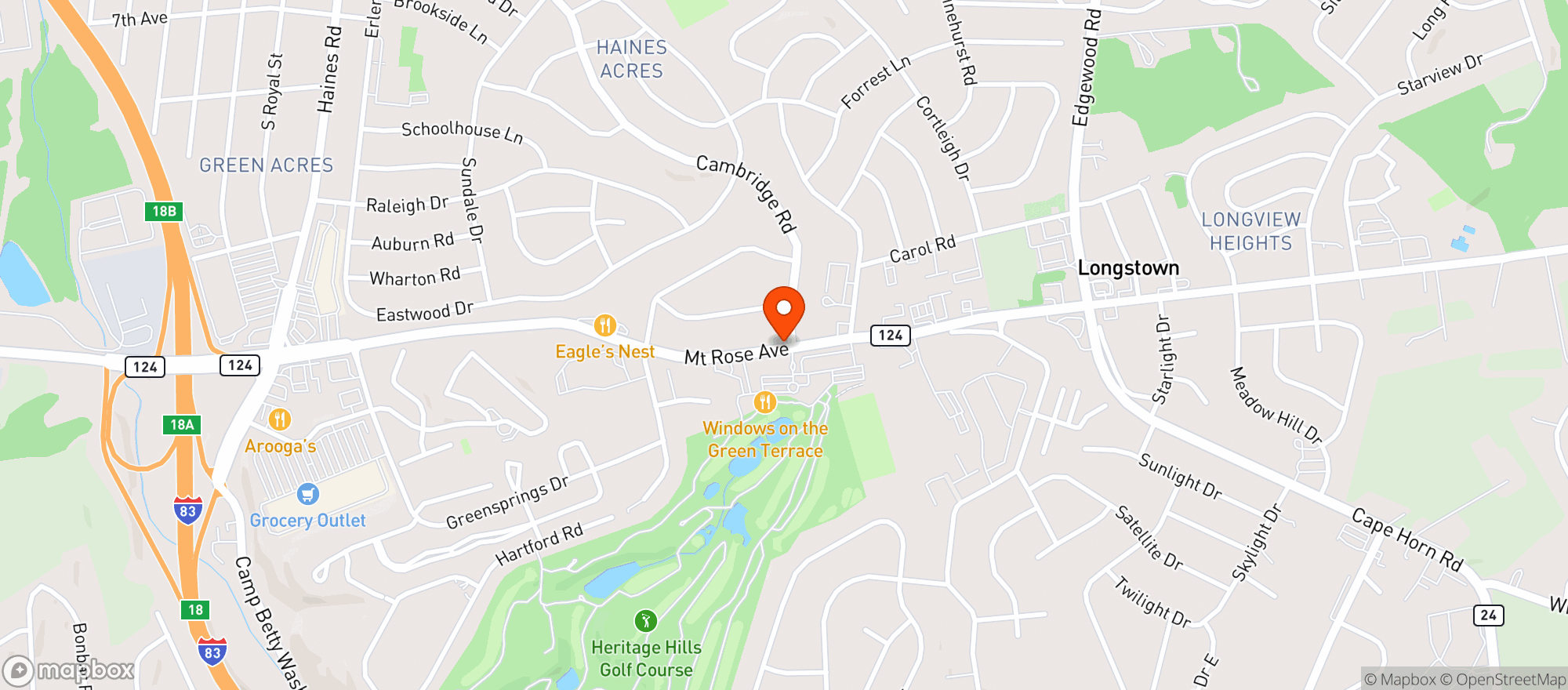 Map showing Brandons Beverage Stop