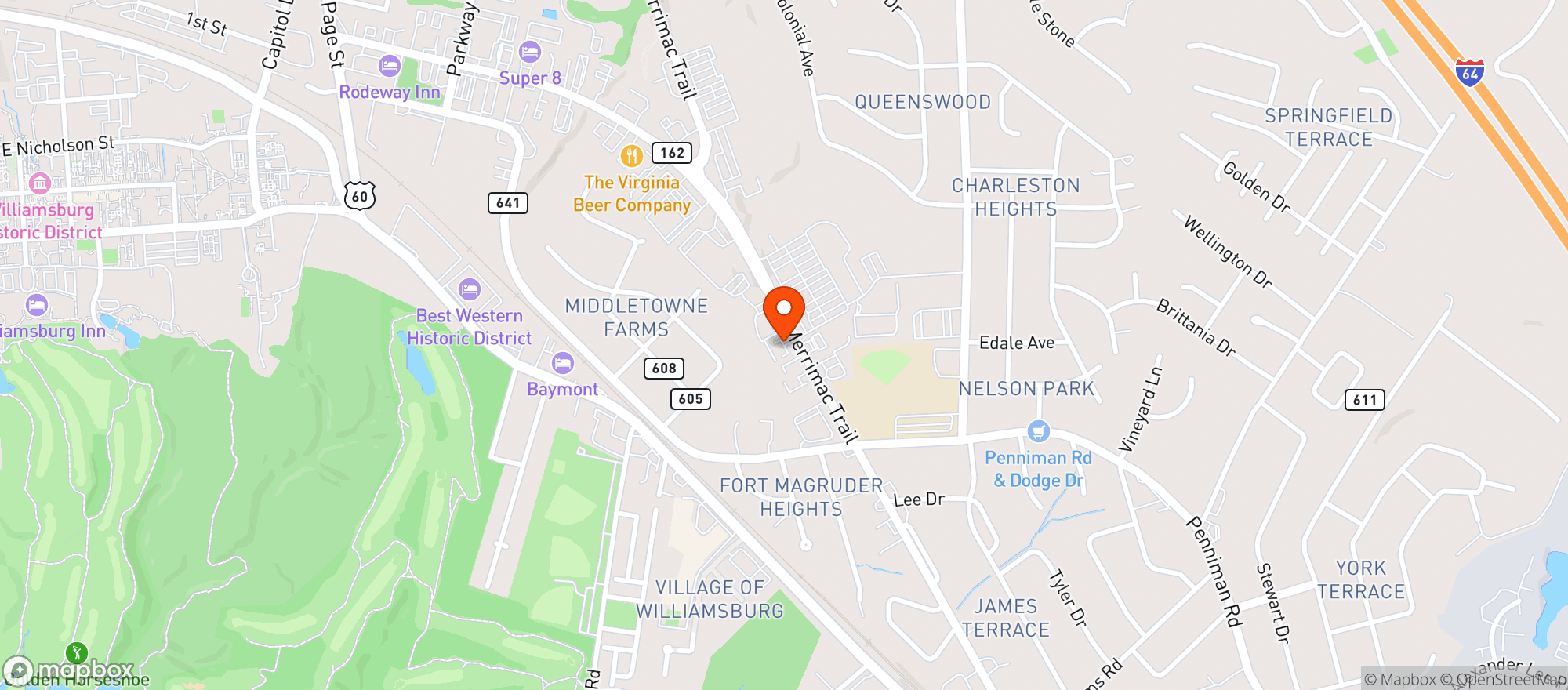 Map showing Casa Pearl
