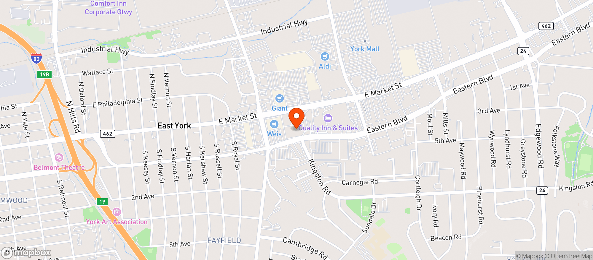 Map showing American Shaman York PA