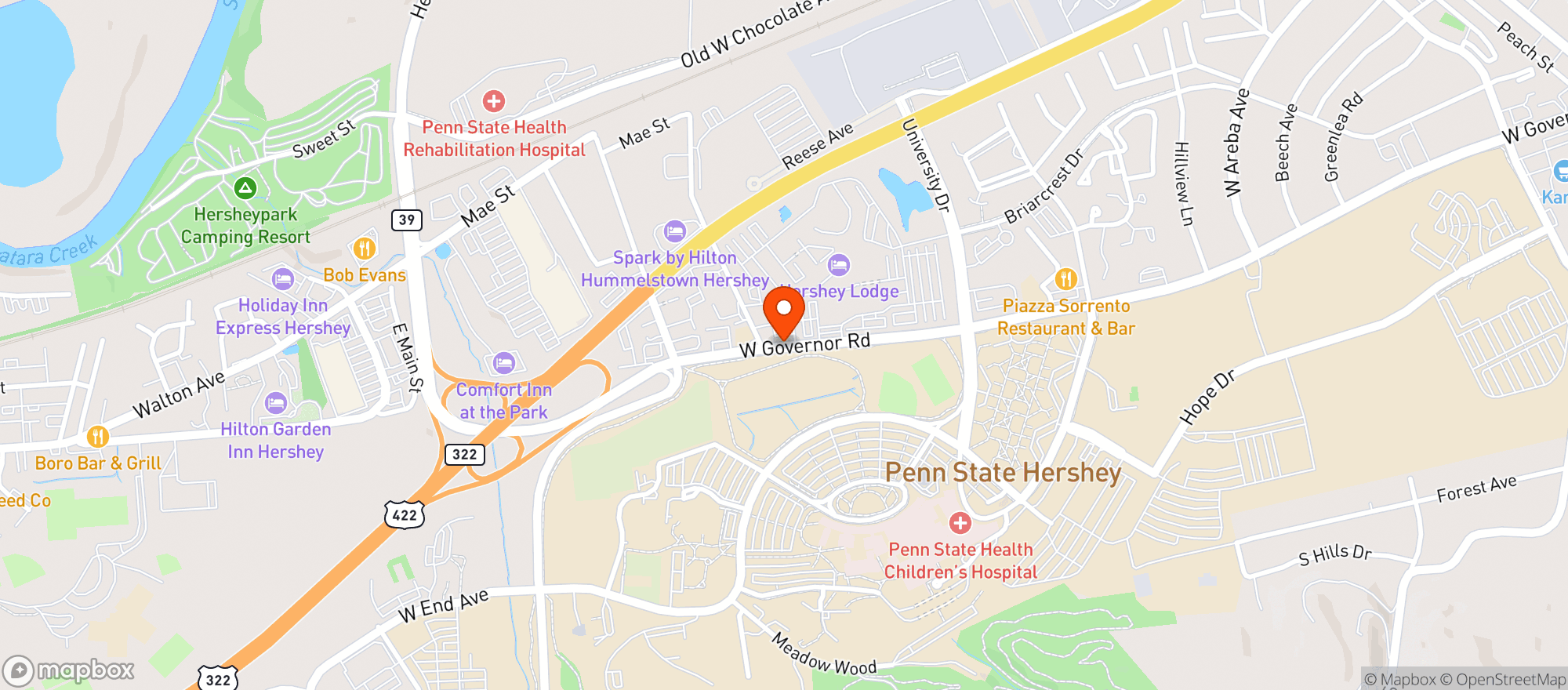 Map showing El Rodeo