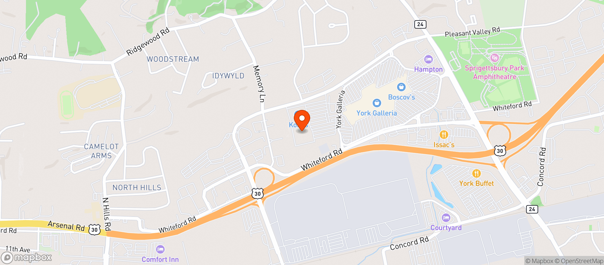 Map showing Target