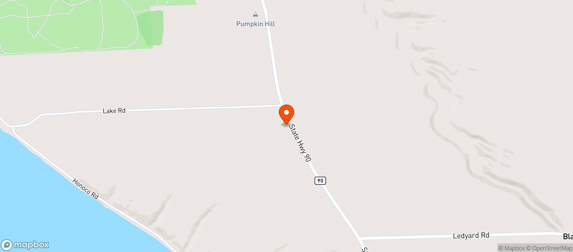 Map showing Aurora Brewing Co