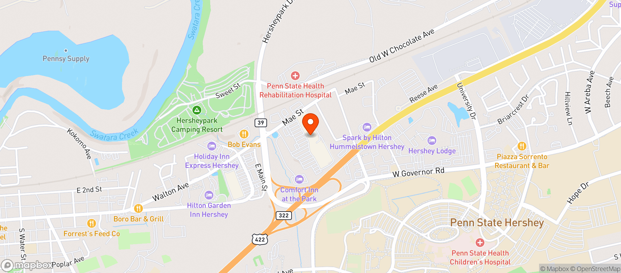 Map showing West Connection Beer Vault
