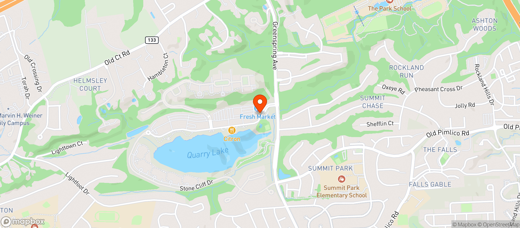 Map showing QUARRY WINE & SPIRITS