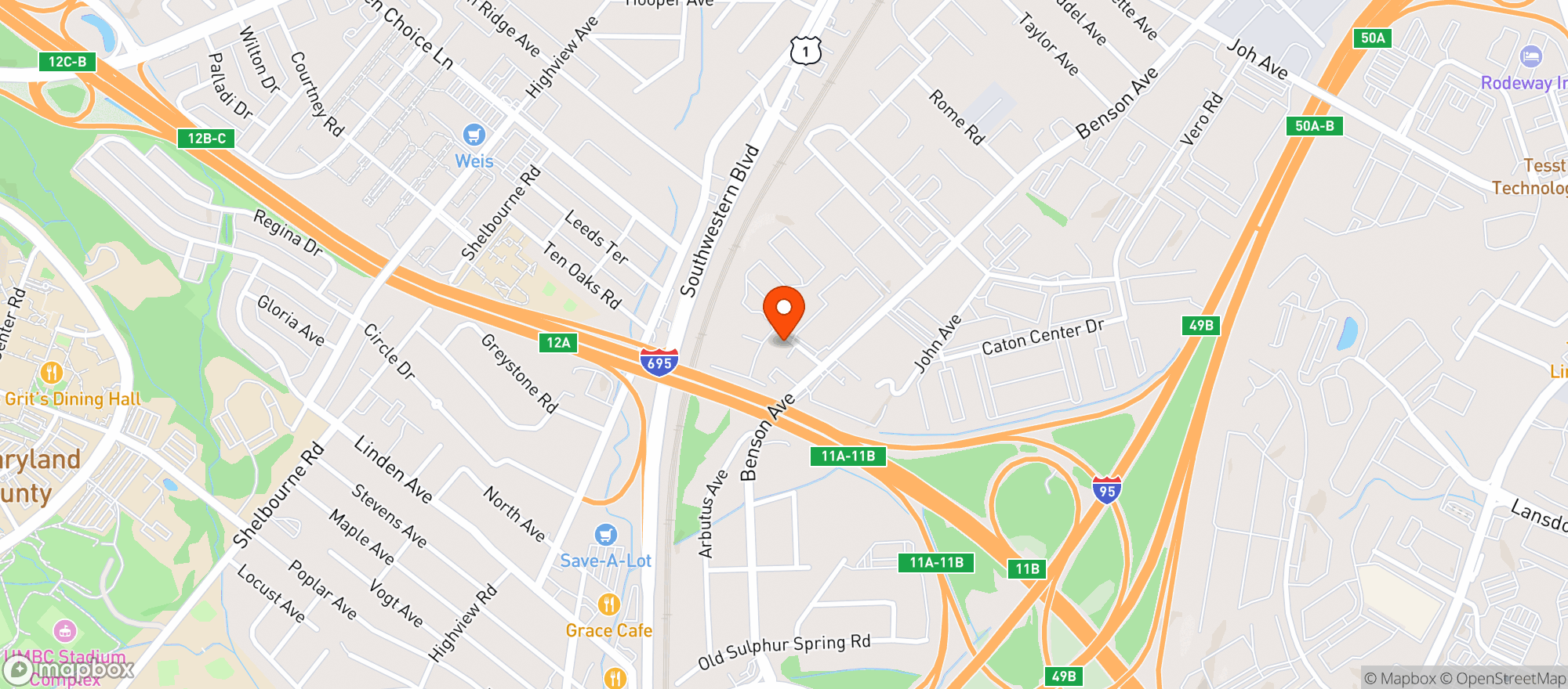 Map showing Fish Head Cantina