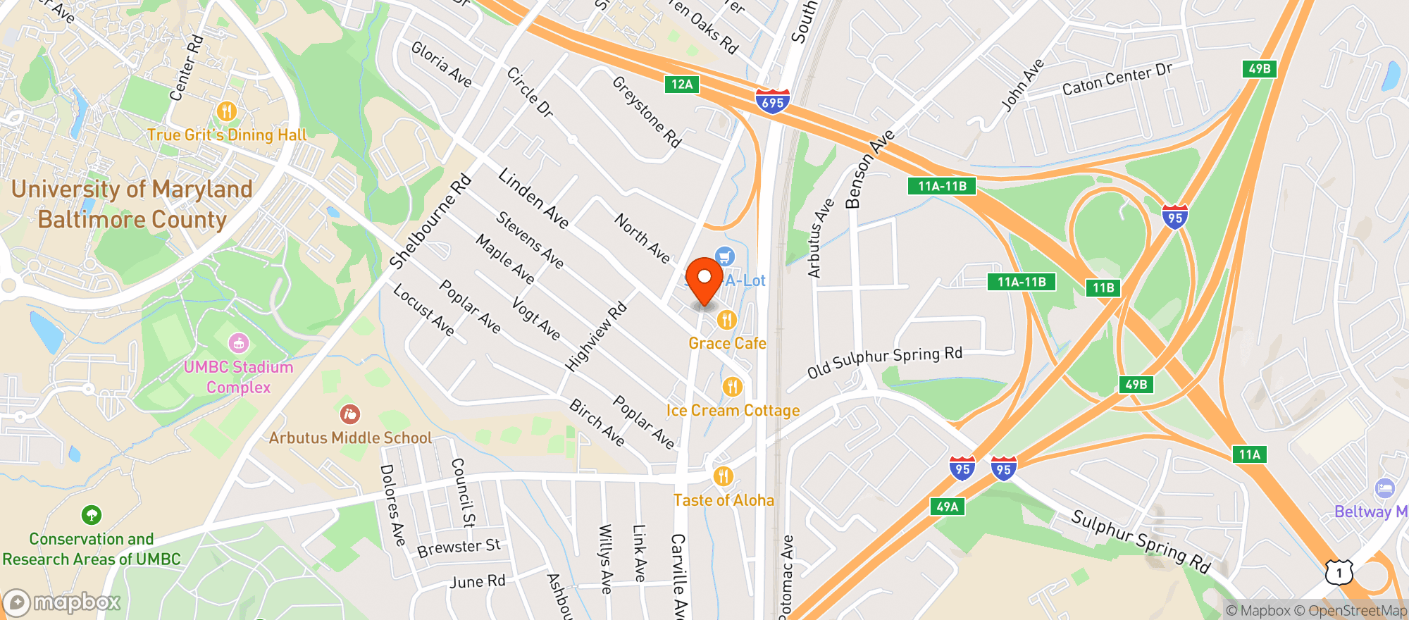 Map showing East Dr Liquor