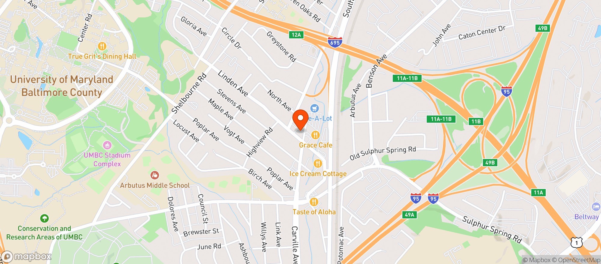 Map showing Little Abners