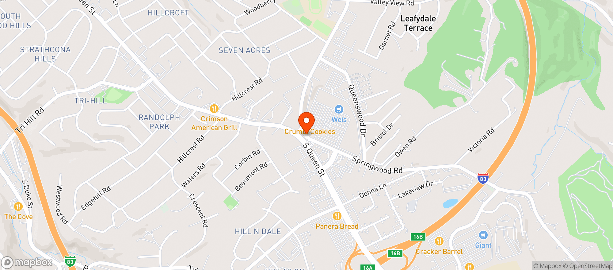 Map showing Brewie Louies Beer Stop