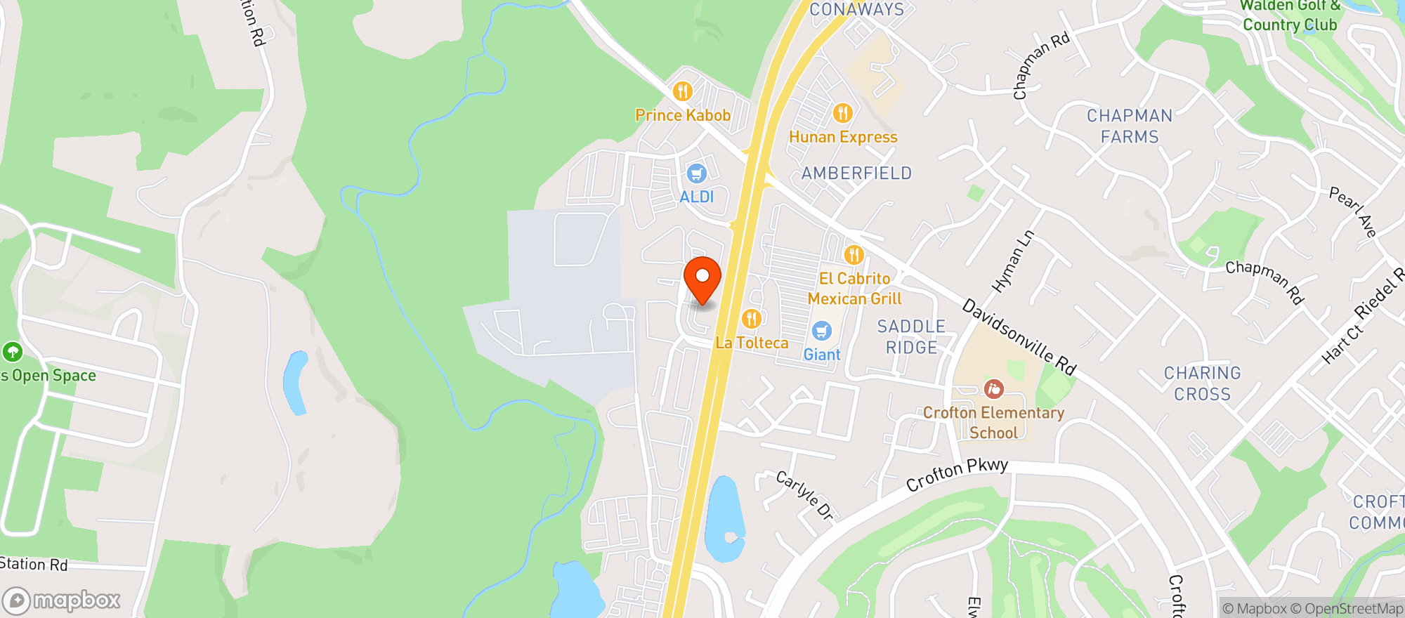 Map showing Ascend Wellness - Crofton