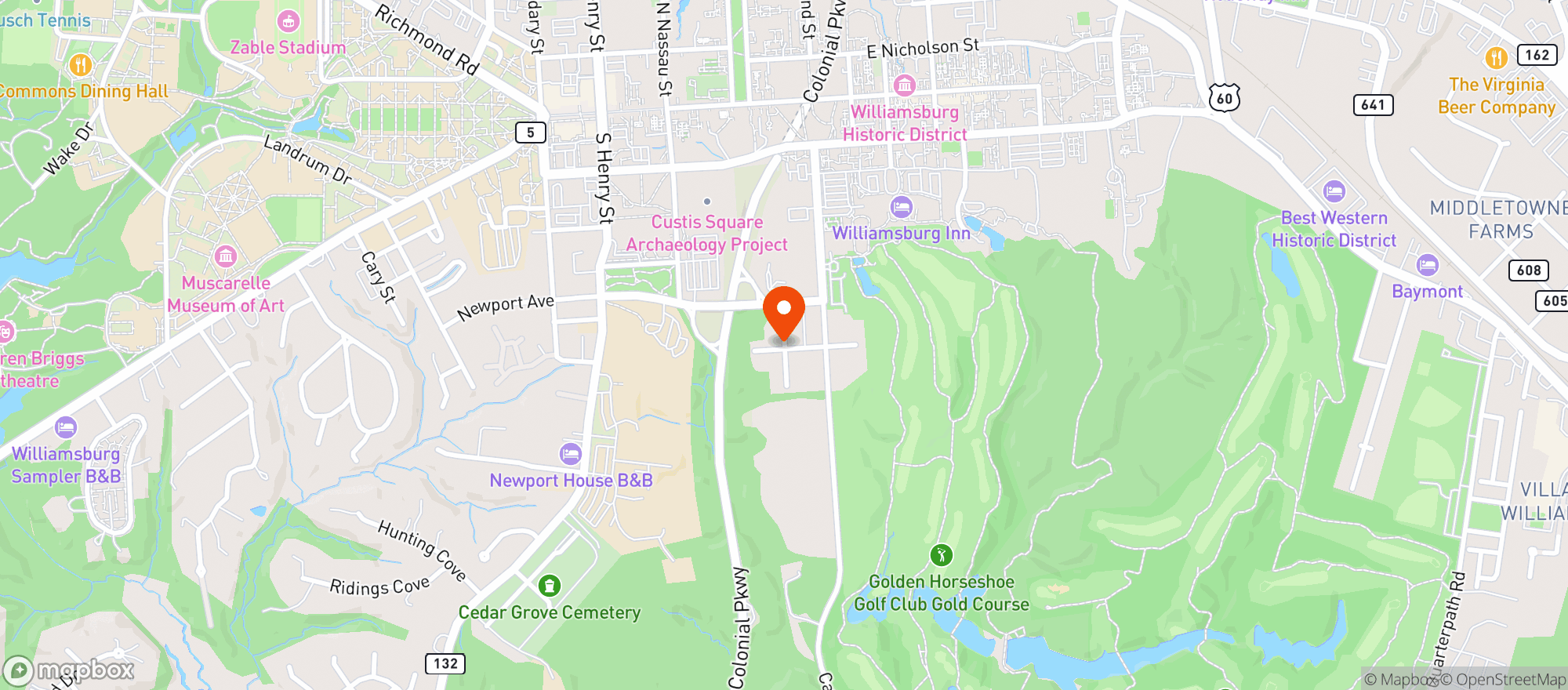 Map showing Harris Teeter #462