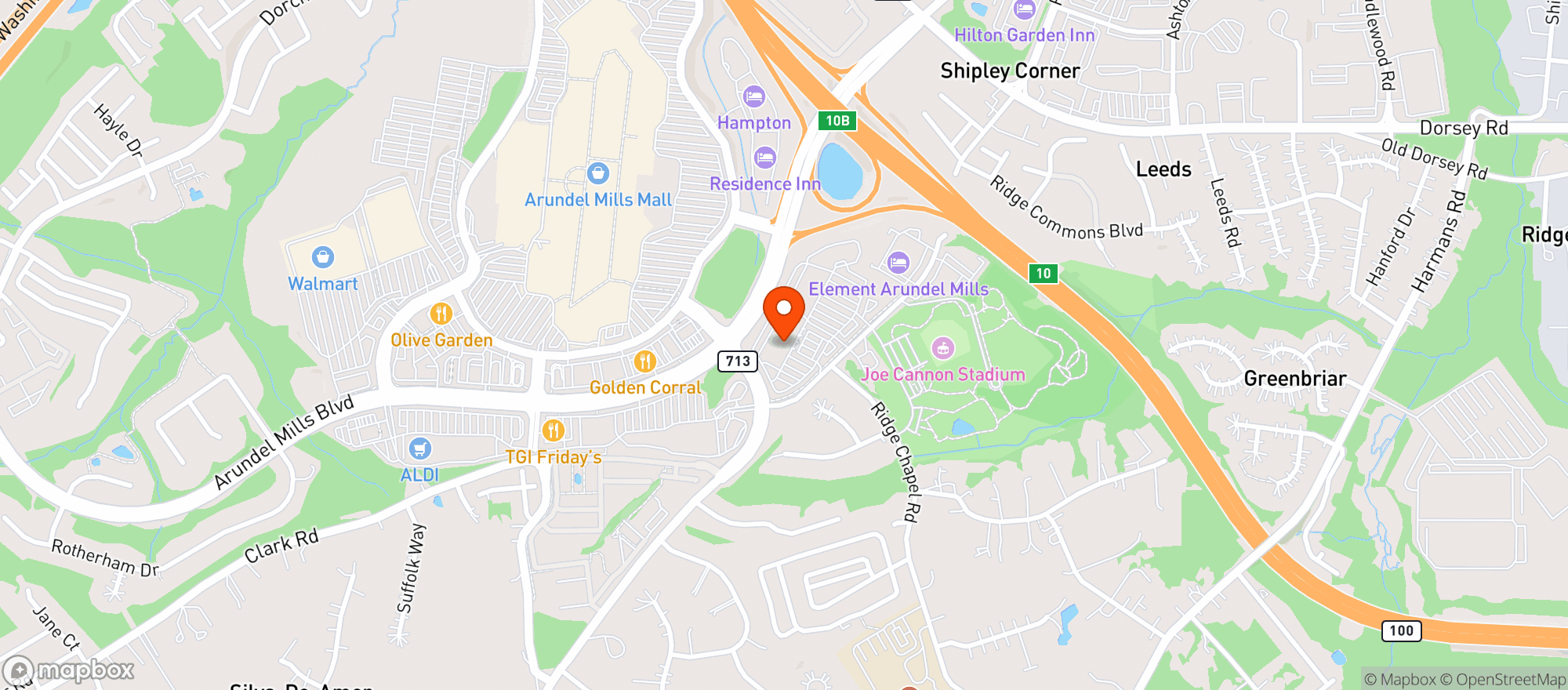 Map showing Greene Turtle Sports Ba #28