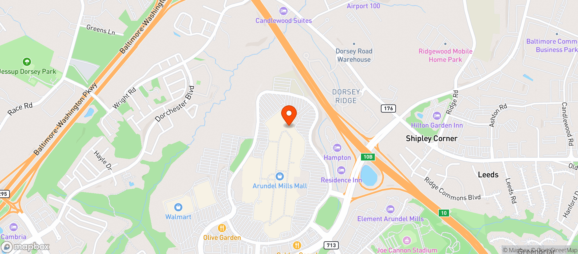 Map showing Buffalo Wild Wings Gril #770