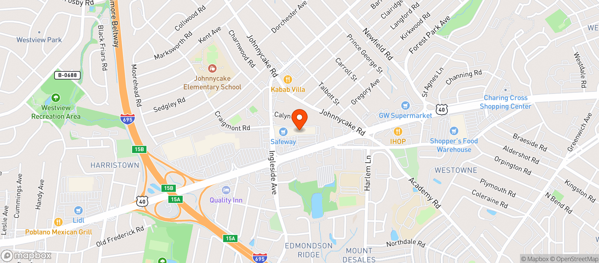 Map showing Ingleside Liquors