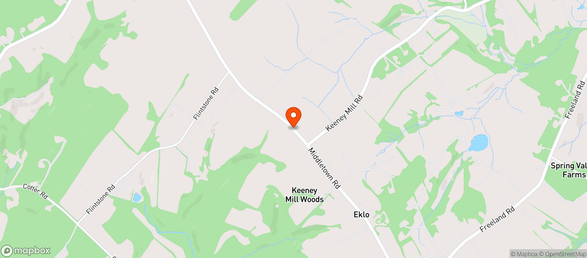 Map showing Yellow Barn Tavern
