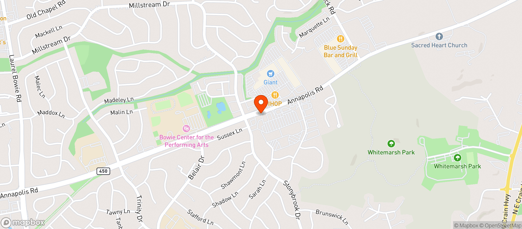Map showing Harris Teeter