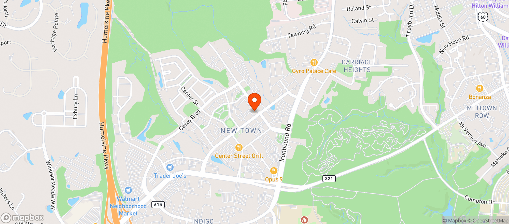 Map showing Pauls Delly