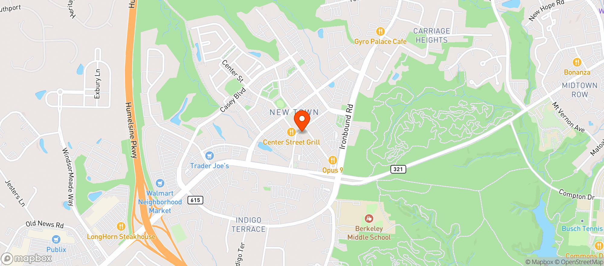 Map showing Nickelknoffs Pub