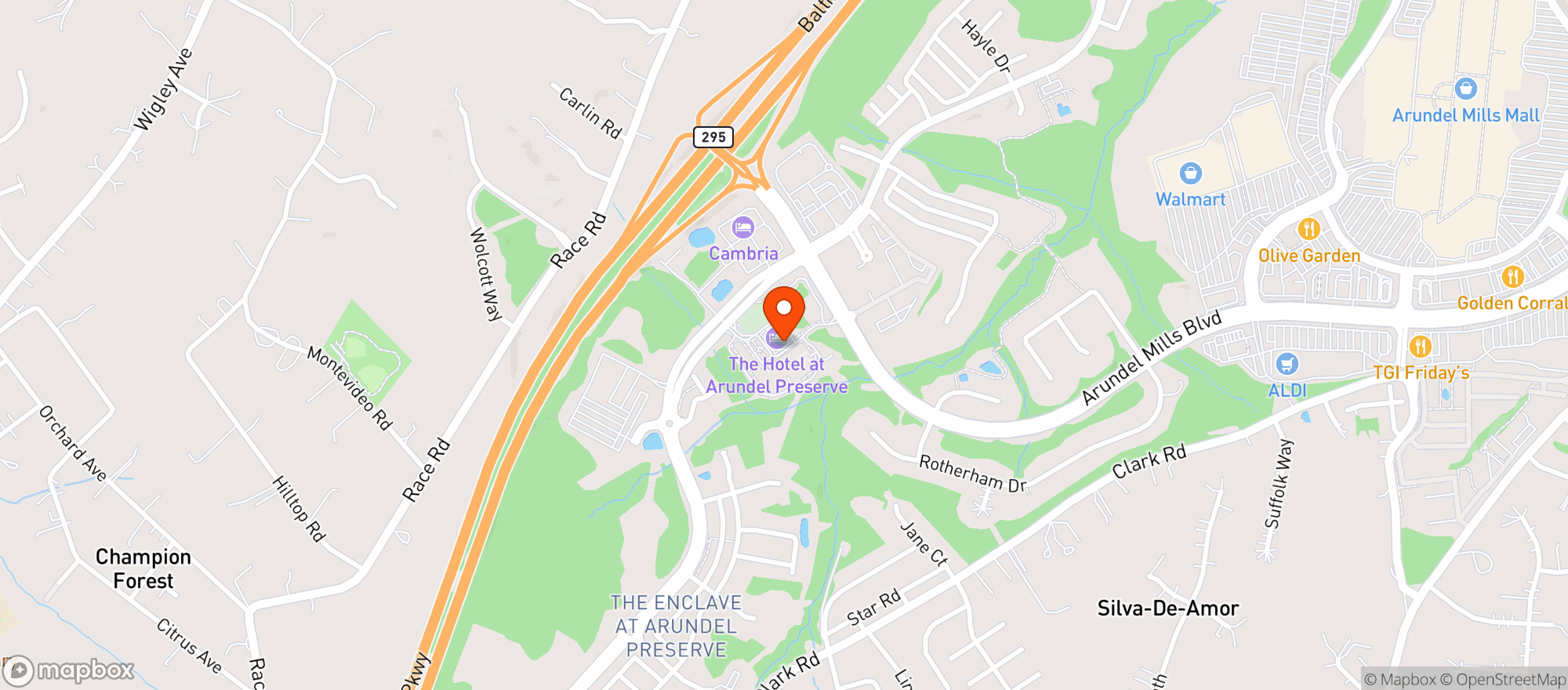 Map showing George Martins Grillfire