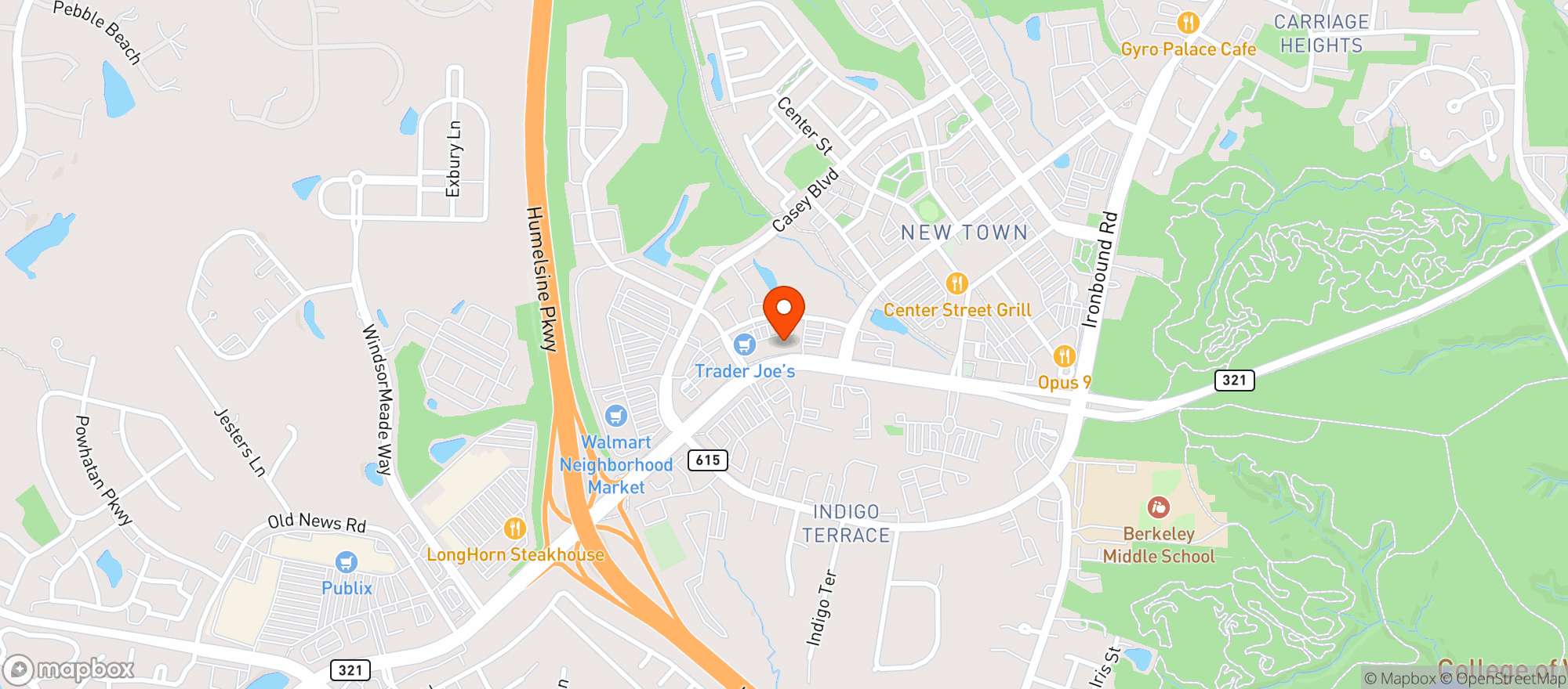 Map showing Vitamin Shoppe - Williamsburg