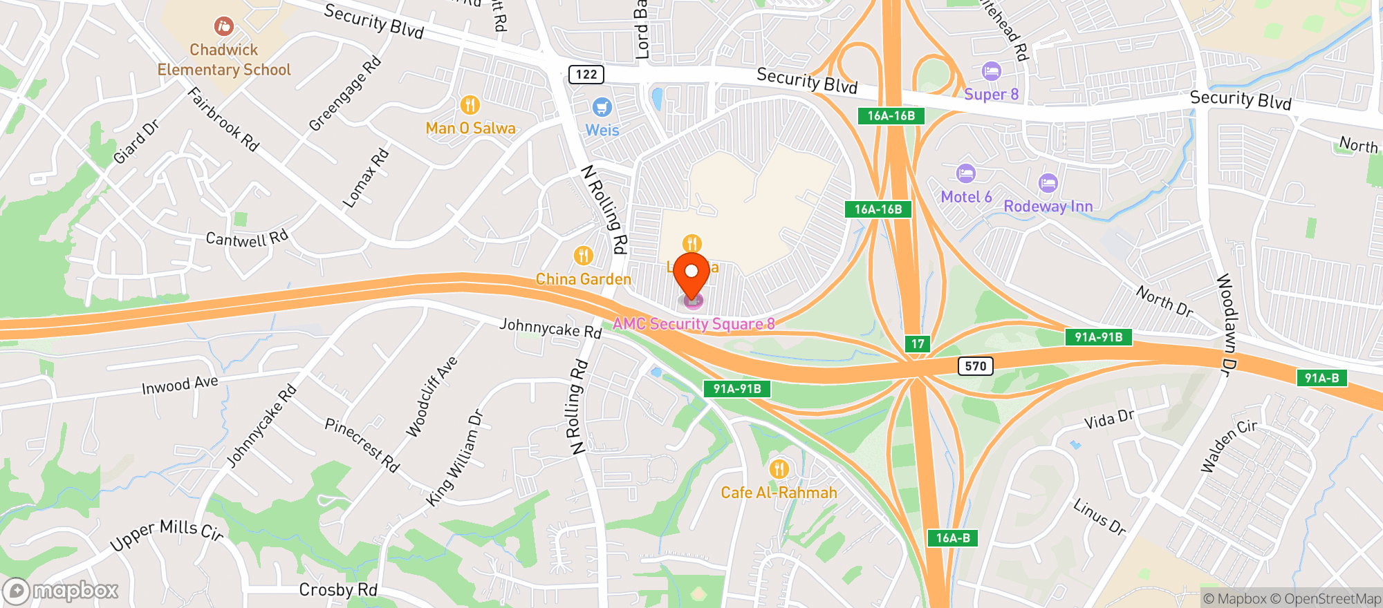 Map showing Amc Security Square 8 #805