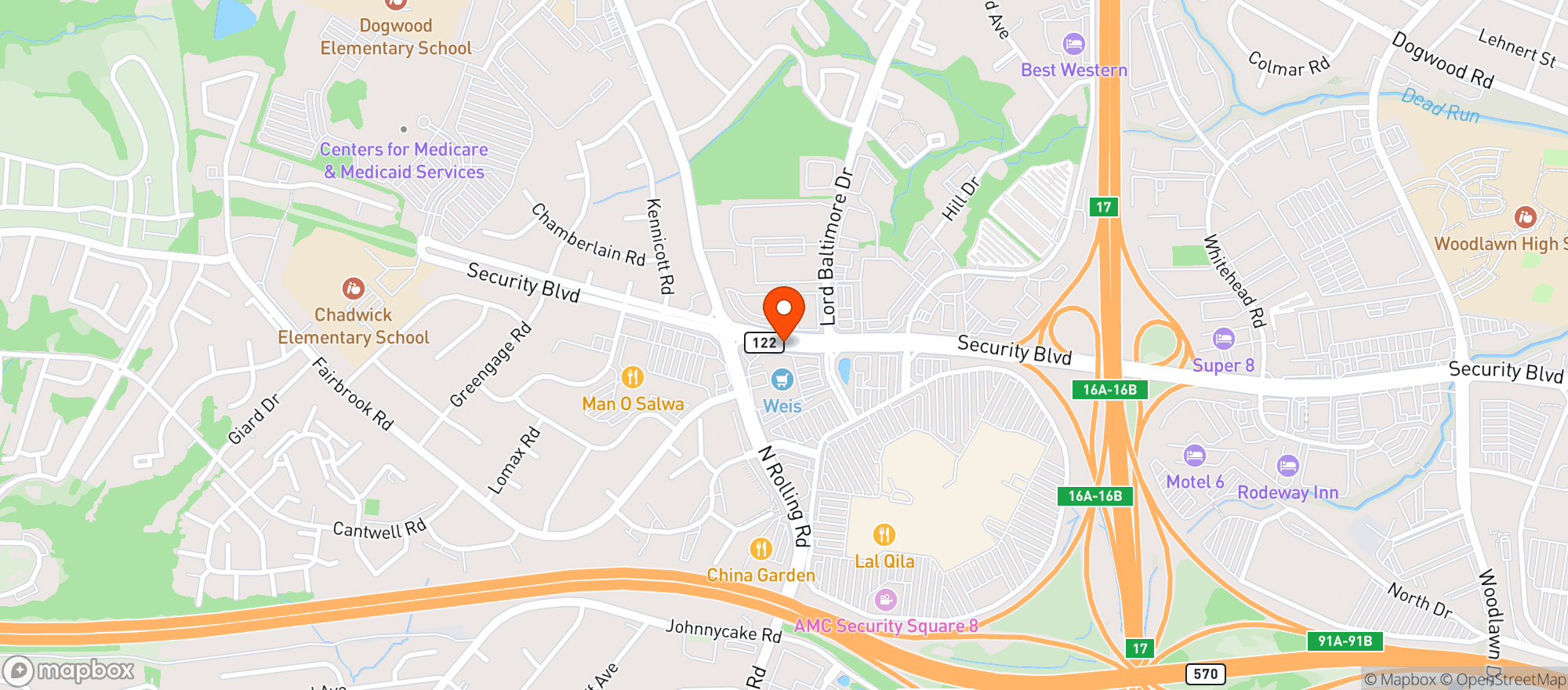 Map showing WEIS MARKET