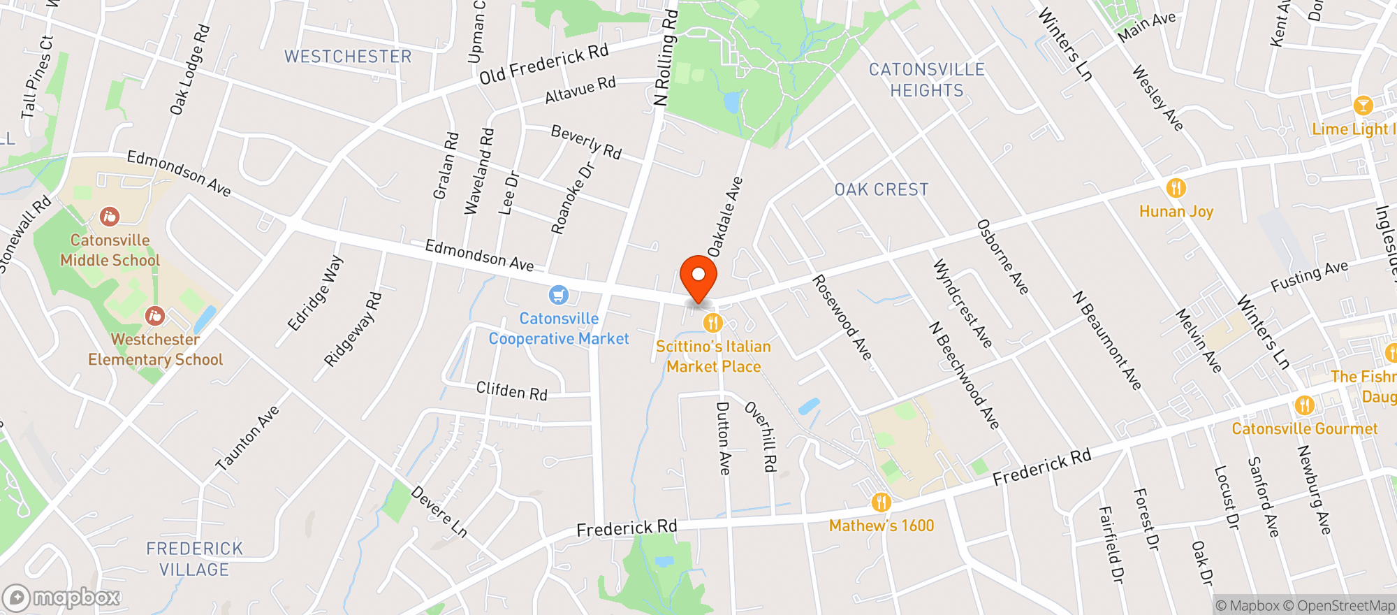 Map showing Oakdale Fine Wine & Spirits