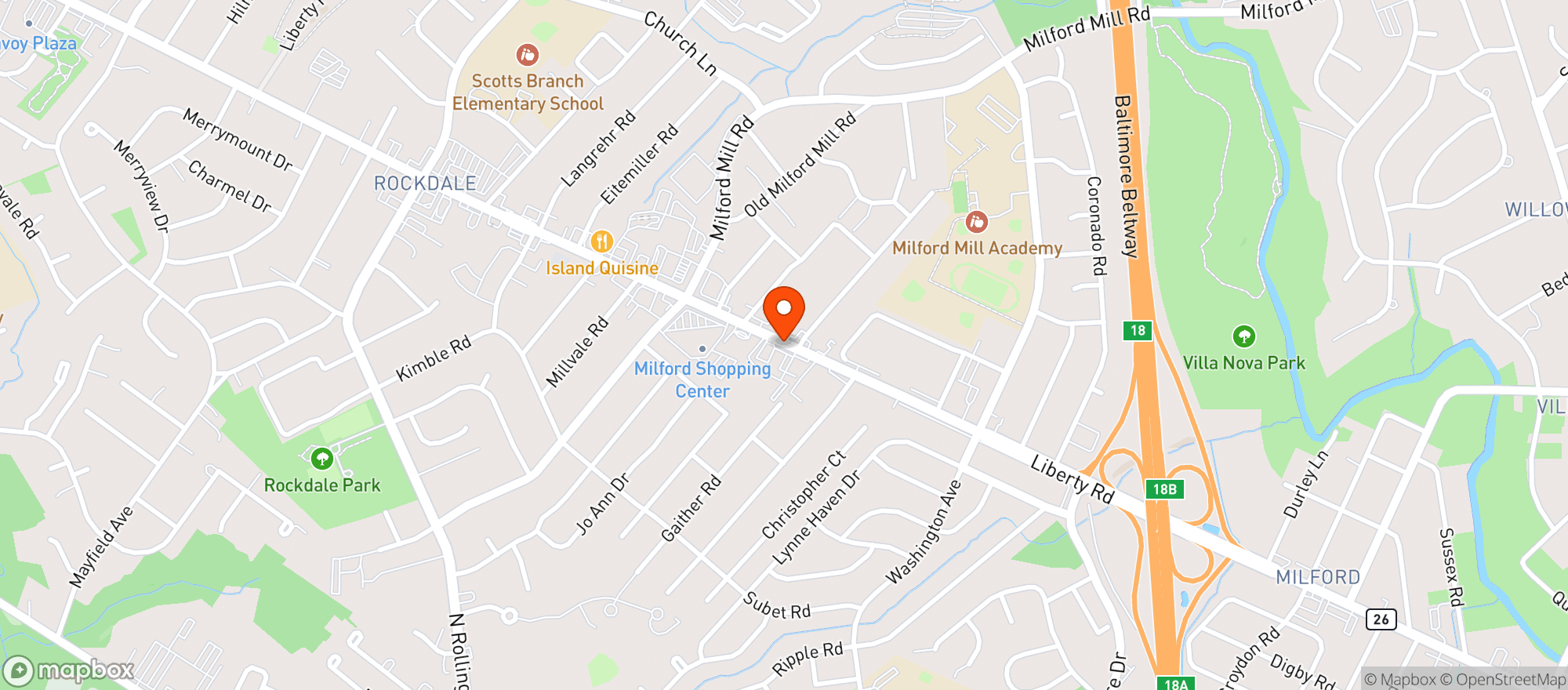 Map showing SHOPPERS DISCOUNT LIQUOR