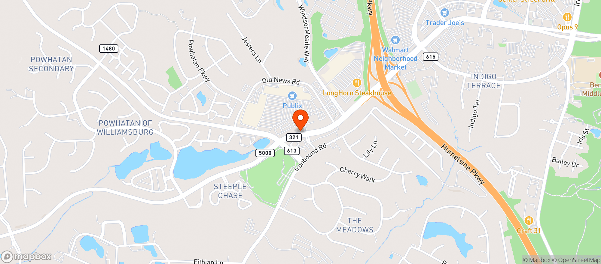 Map showing Target Store
