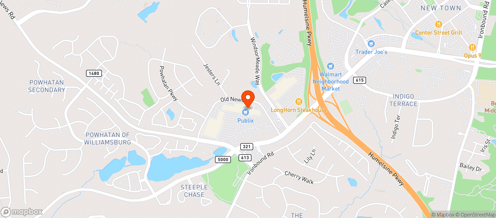 Map showing Publix Super Market