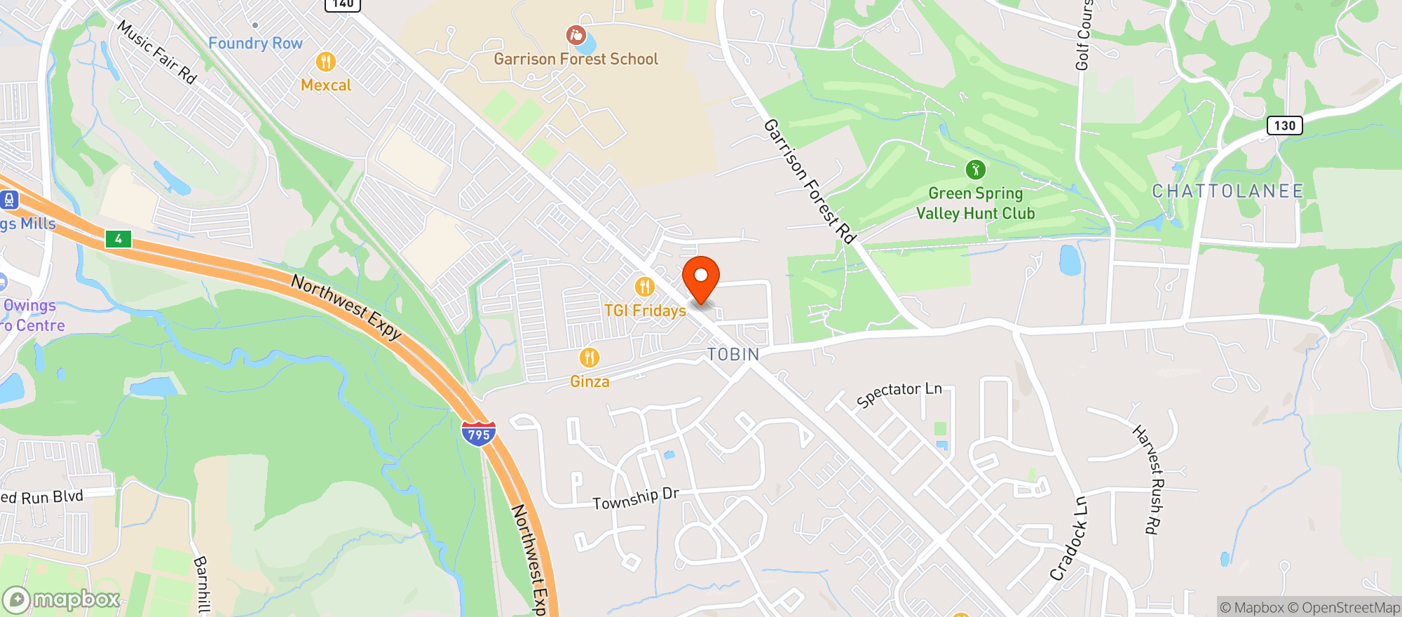 Map showing Metro Wine & Spirits