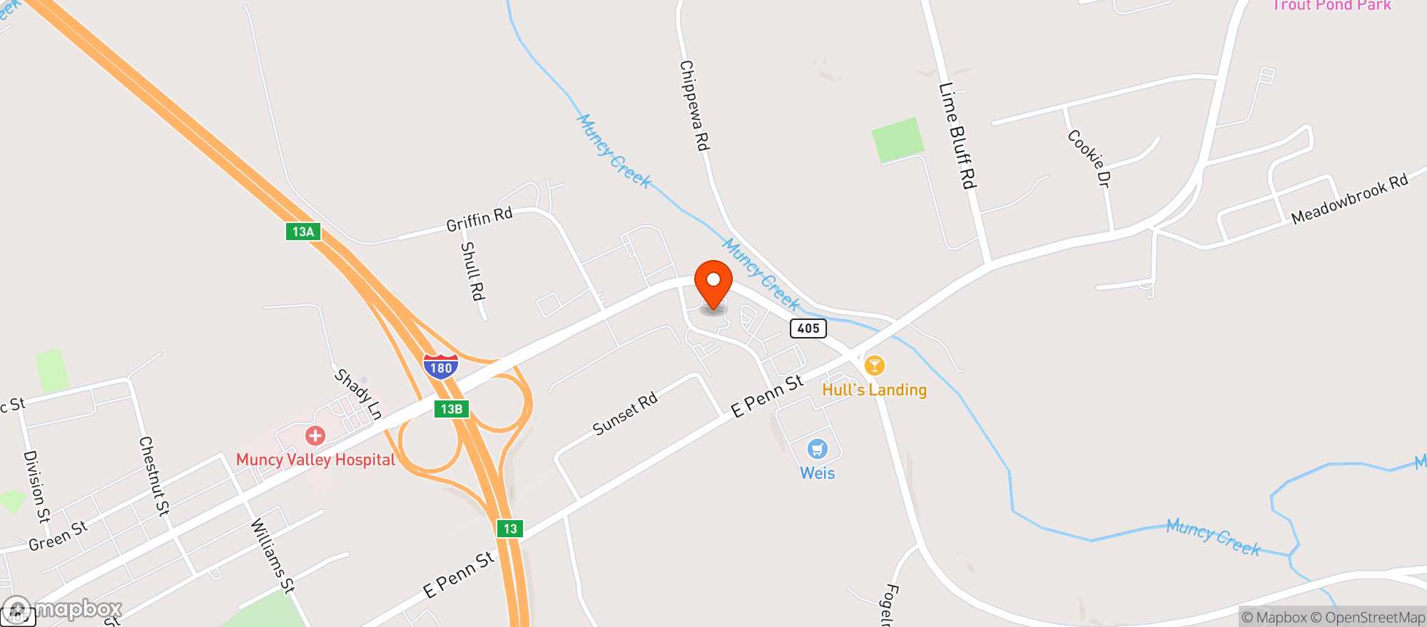 Map showing Sheetz