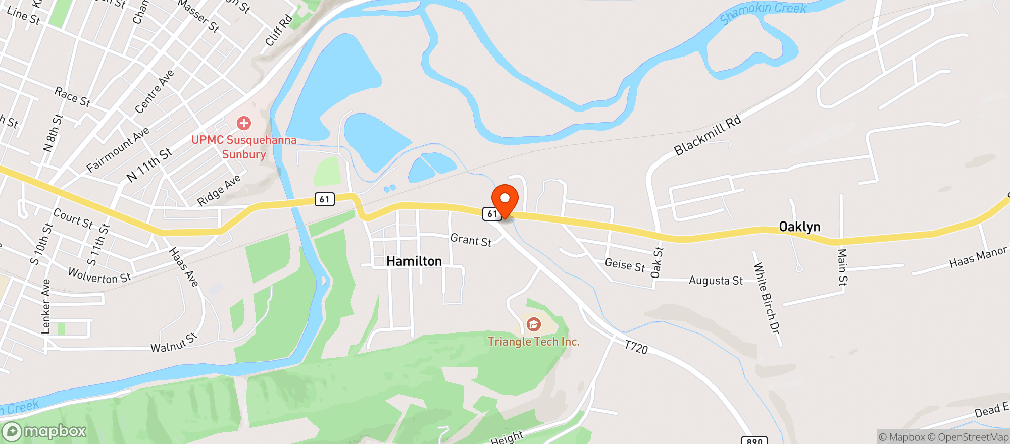 Map showing Boondocks Wood Fired Grill