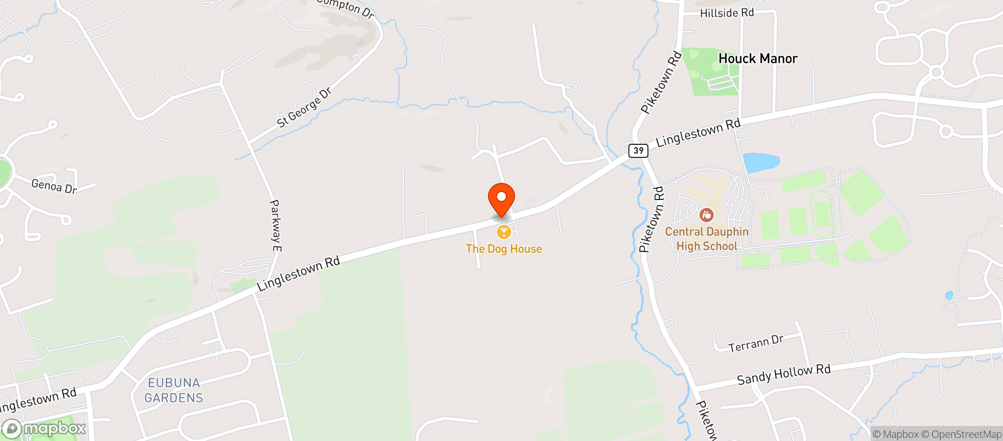 Map showing Irgos Tavern