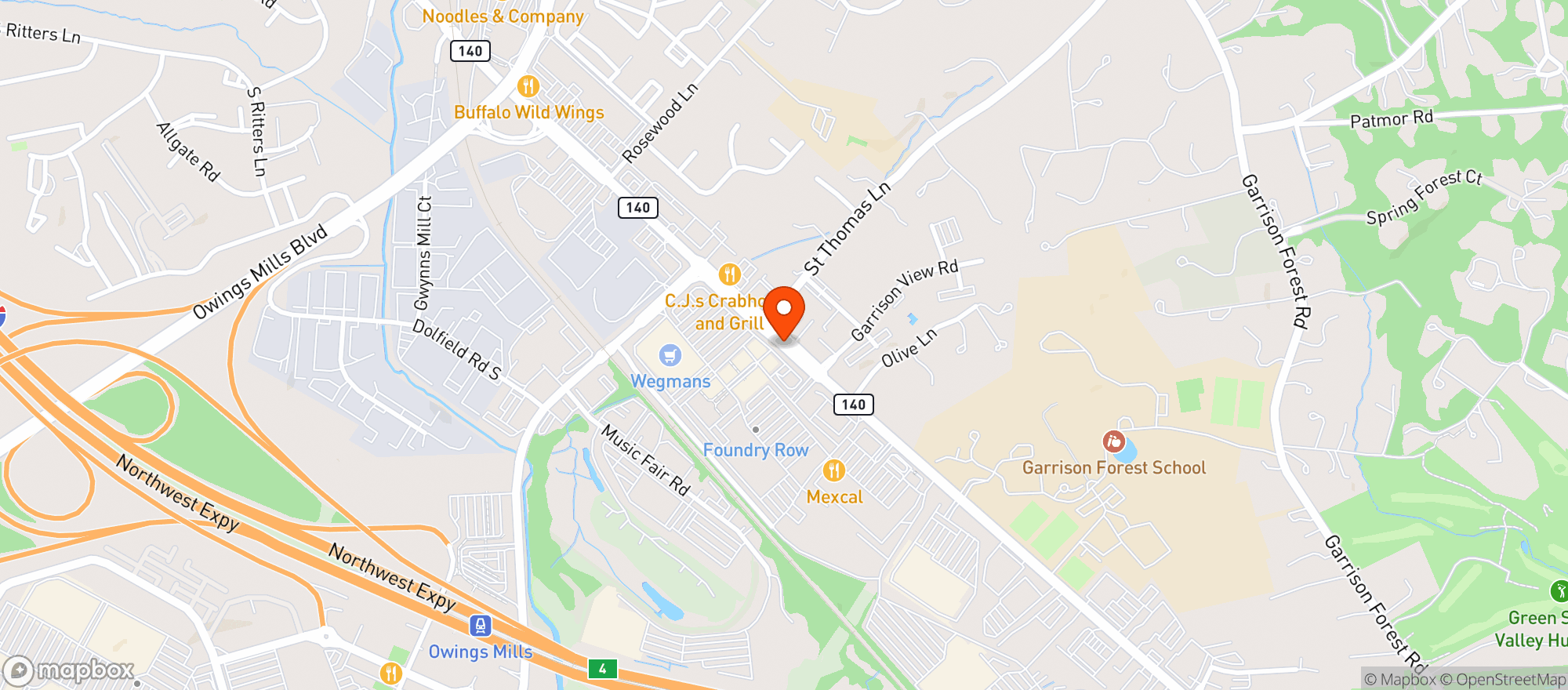 Map showing WEGMANS FOOD MARKET