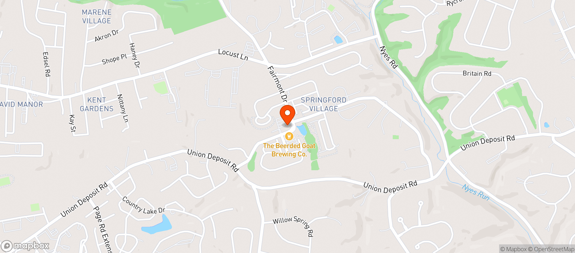 Map showing Benaiahs Scratch Kitchen