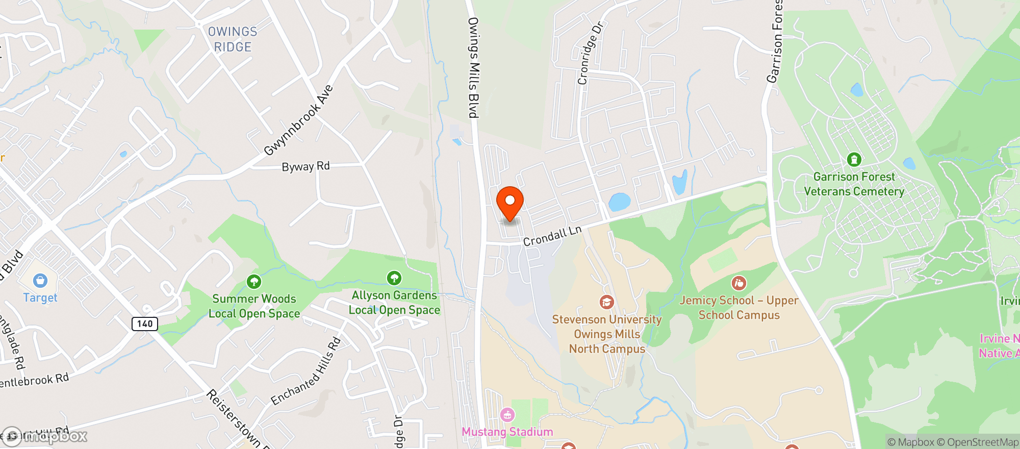 Map showing 5 o'clock Wine and Spirits