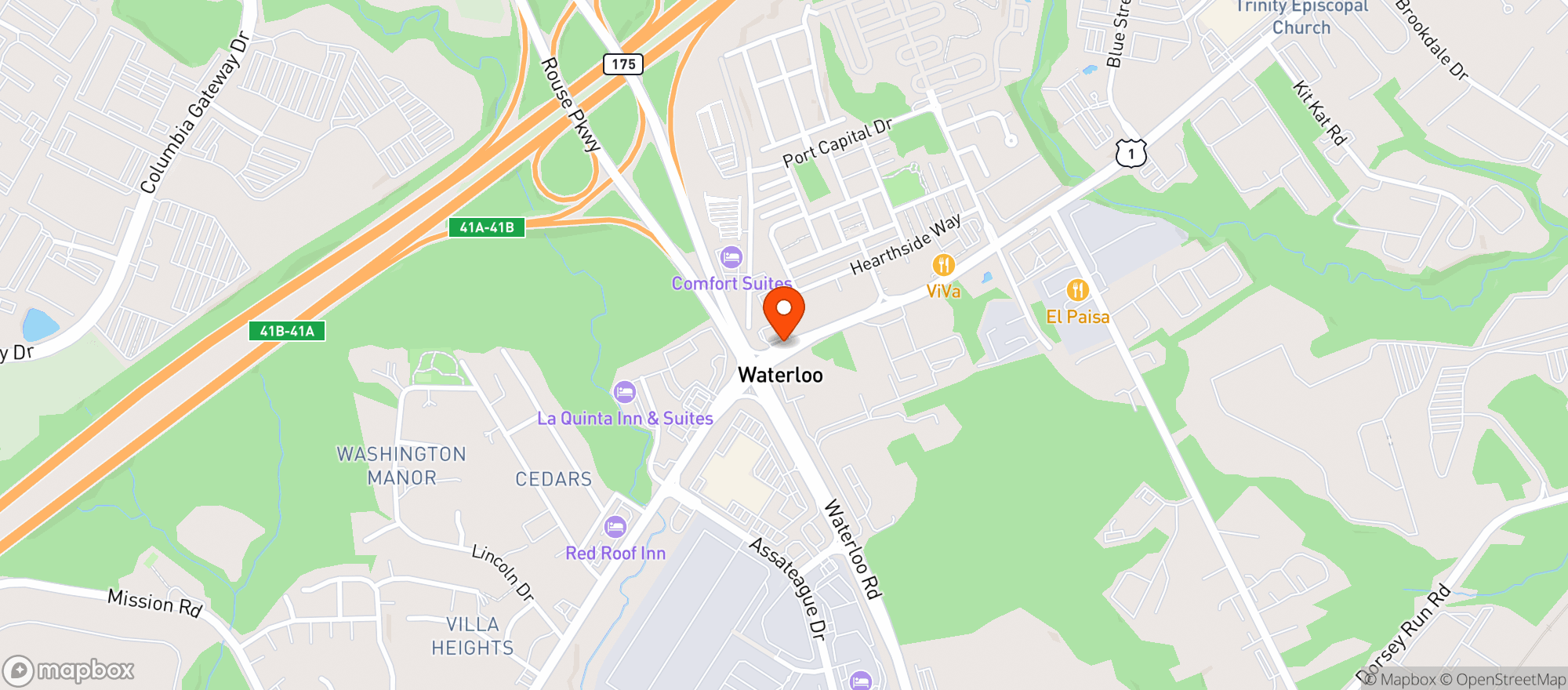Map showing Jessup Discount Liquors