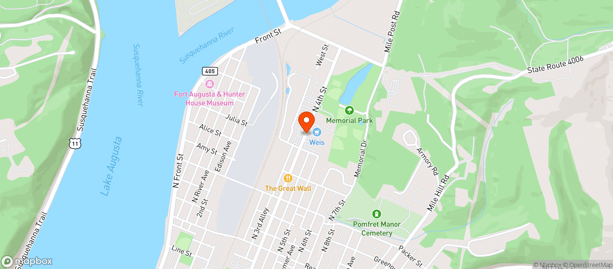 Map showing Weis Market Cafe