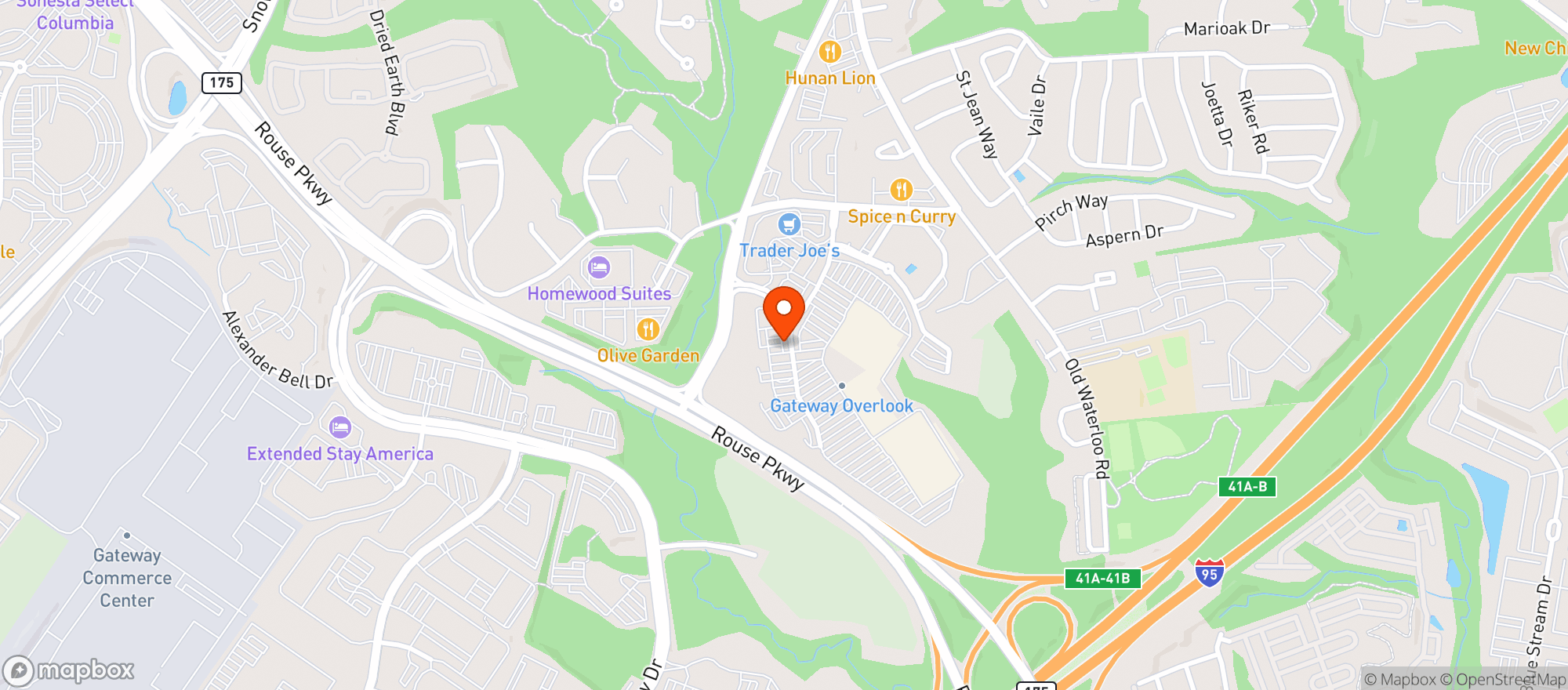 Map showing Silver Diner